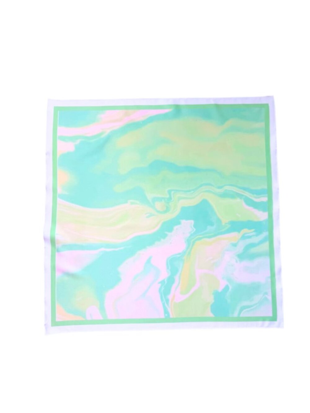 Mint Pastel Marble Swirl Square Scarf 48x48cm | Custom Design Bandana NWOT